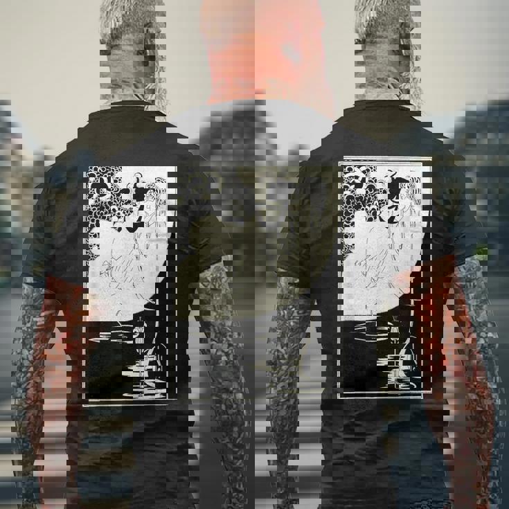 オーブリー・ビアズリーによるクライマックス メンズTシャツ バックプリント 高齢者への贈り物