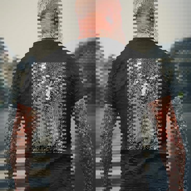 オーブリー・ビアズリーによるナイトピース1894 メンズTシャツ バックプリント 高齢者への贈り物