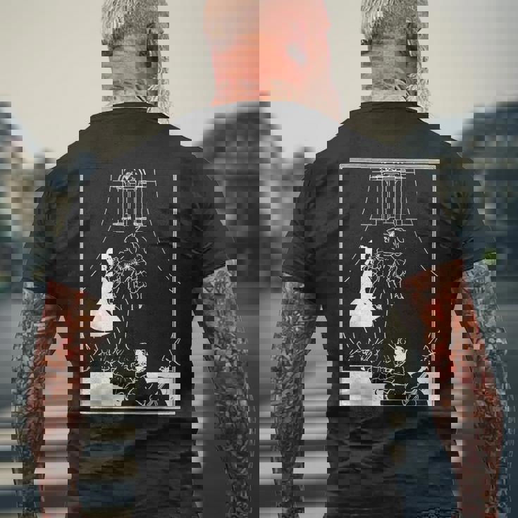 オーブリー・ビアズリーによるマリオネット3世のバレエ1894 メンズTシャツ バックプリント 高齢者への贈り物