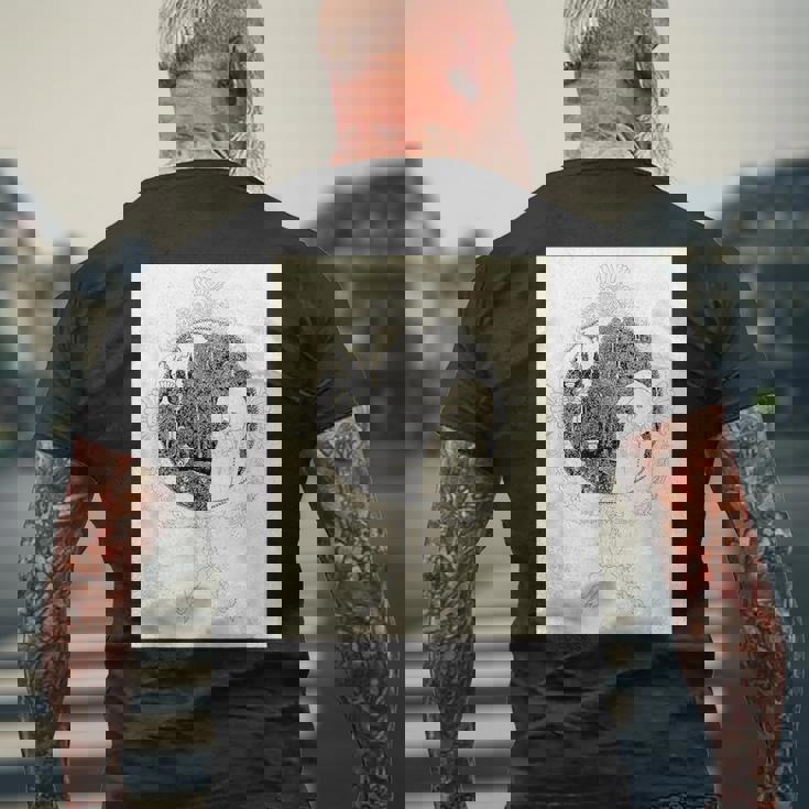 オーブリー・ビアズリー作「ミニッツのピエロ」1897 メンズTシャツ バックプリント 高齢者への贈り物