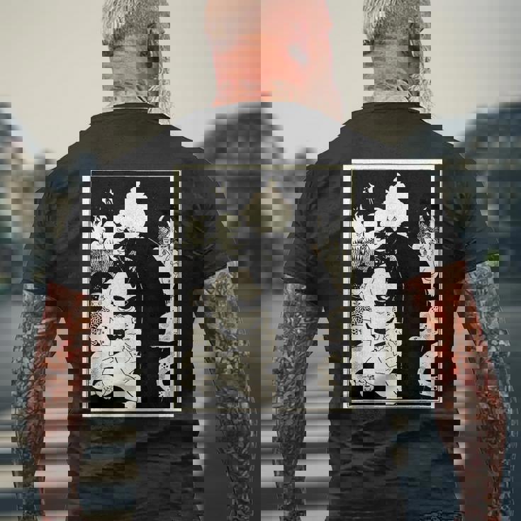 オーブリー・ビアズリー作「ルシアンズ・ストレンジ・クリーチャーズ」1893 メンズTシャツ バックプリント 高齢者への贈り物