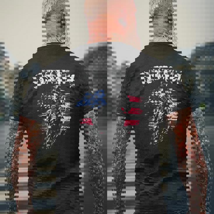 カウガールとリバースカウガール メンズTシャツ バックプリント 高齢者への贈り物