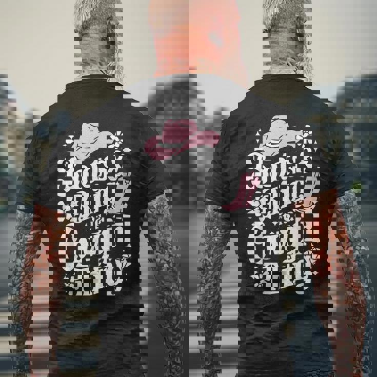 カウガールブーツ、キラキラ、カントリーミュージックギフト メンズTシャツ バックプリント 高齢者への贈り物