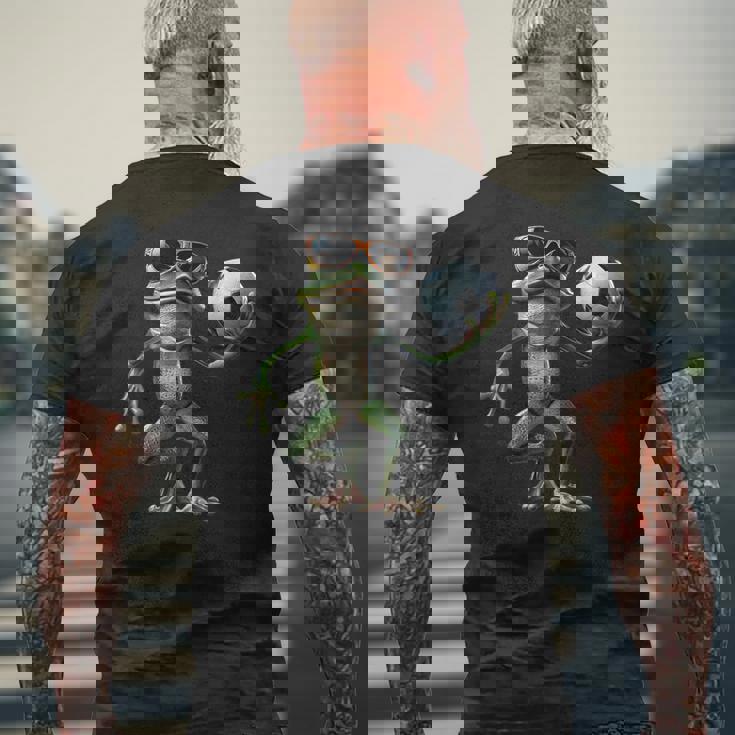 カエルサッカー メンズTシャツ バックプリント 高齢者への贈り物