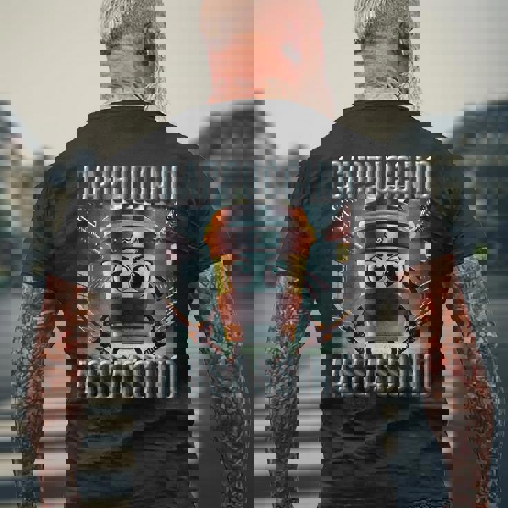 カプチーノ アサシーノ Ai モンスター イタリアン ブレイン ロート キッズ ボーイズ メンズTシャツ バックプリント 高齢者への贈り物