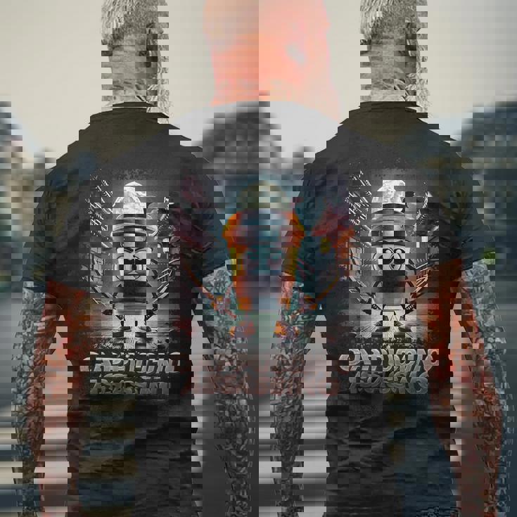 カプチーノ アサシーノ イタリアン ブレイン ミーム メンズTシャツ バックプリント 高齢者への贈り物