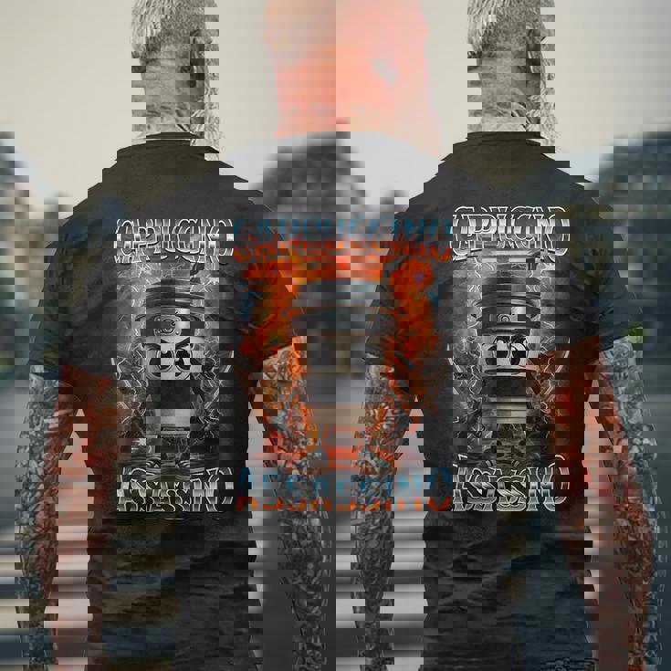 カプチーノ アサシーノ イタリアン ブレイン ロート メンズTシャツ バックプリント 高齢者への贈り物