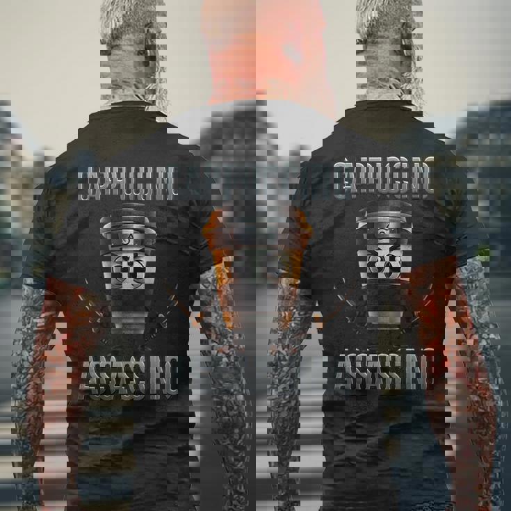 カプチーノ アサシーノ ブレイン レッド メンズTシャツ バックプリント 高齢者への贈り物