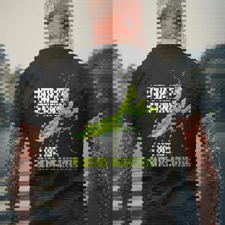 カマキリ 囲い 卵 虫 恋人 カマキリ 飼い主 メンズTシャツ バックプリント 高齢者への贈り物