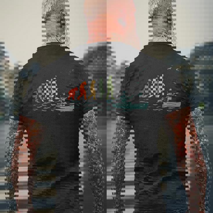 カヤック、カヌーイスト、カヌー、カヌー メンズTシャツ バックプリント 高齢者への贈り物