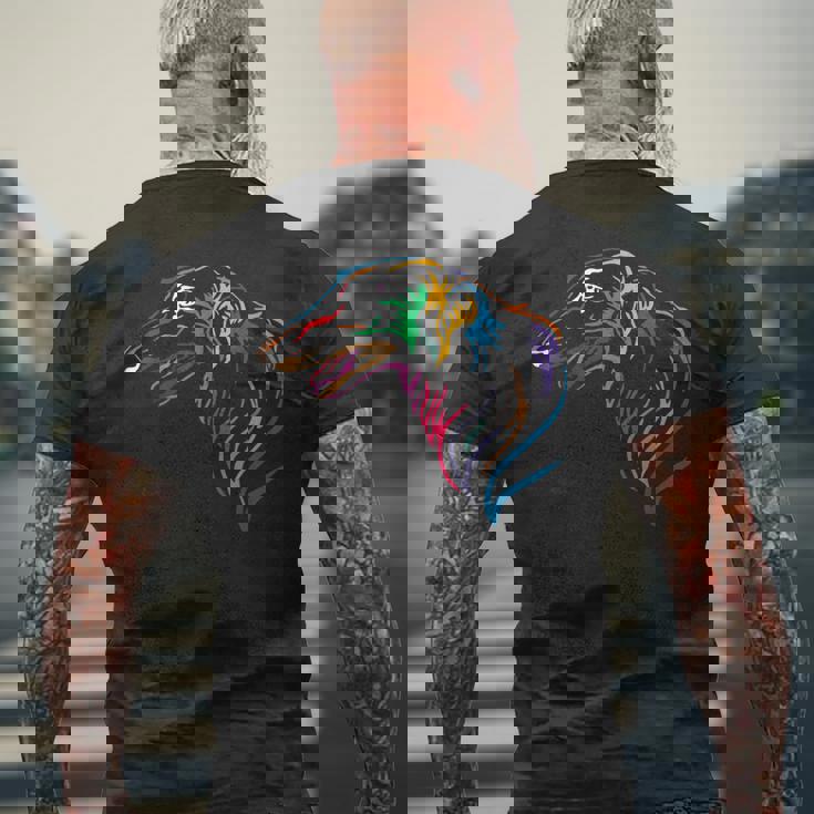 カラー ボルゾイ I ボルゾイ Barzaia Dogs ロシアン・グレイハウンド メンズTシャツ バックプリント 高齢者への贈り物