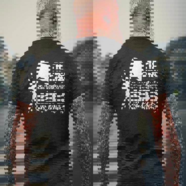 カラーガード マーチングバンド カラーガード フラグ おもしろカラーガード メンズTシャツ バックプリント 高齢者への贈り物