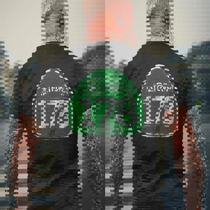 カリフォルニア州立大学ルート178 メンズTシャツ バックプリント 高齢者への贈り物