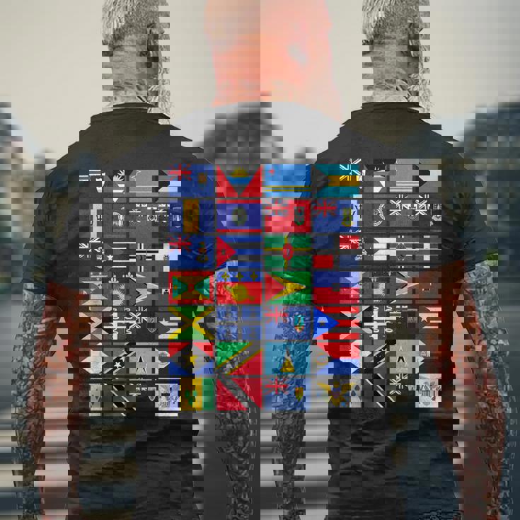 カリブ海国旗 ユニティプライド お土産 地理ギフト メンズTシャツ バックプリント 高齢者への贈り物