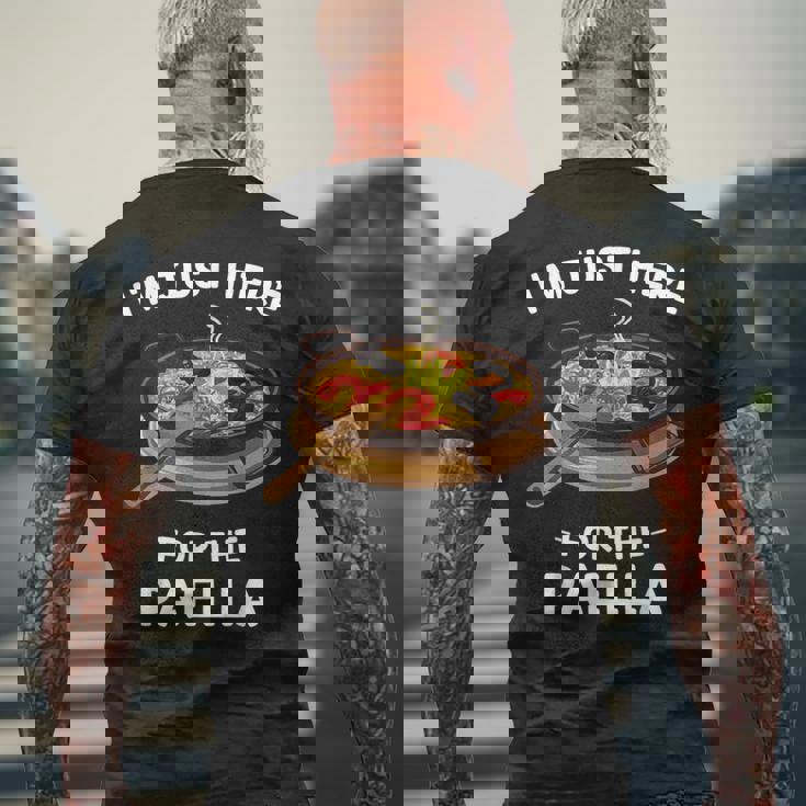 カワイイ キュート パエリア I'm Just Here For The Paella メンズTシャツ バックプリント 高齢者への贈り物