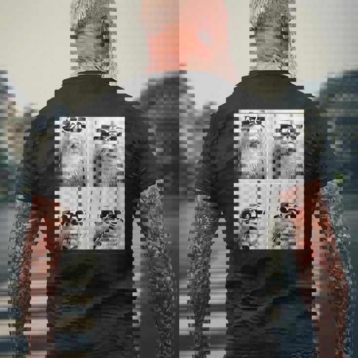 カワウソ サングラス メンズTシャツ バックプリント 高齢者への贈り物