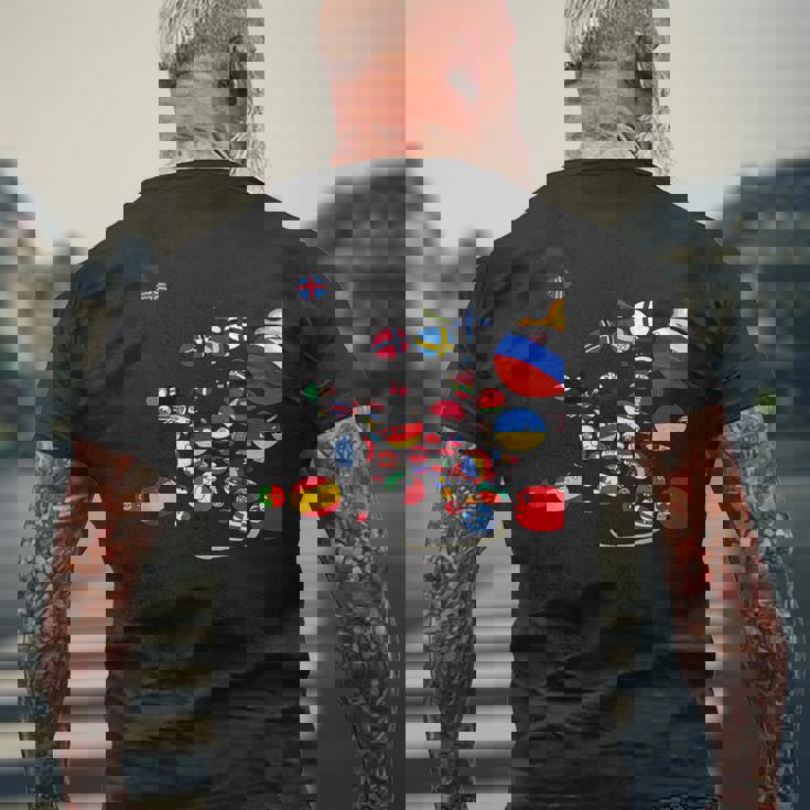 カントリーボール ヨーロッパ 面白い メンズTシャツ バックプリント 高齢者への贈り物