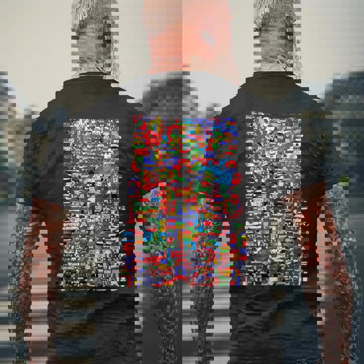 カントリーボール 世界の旗 メンズTシャツ バックプリント 高齢者への贈り物