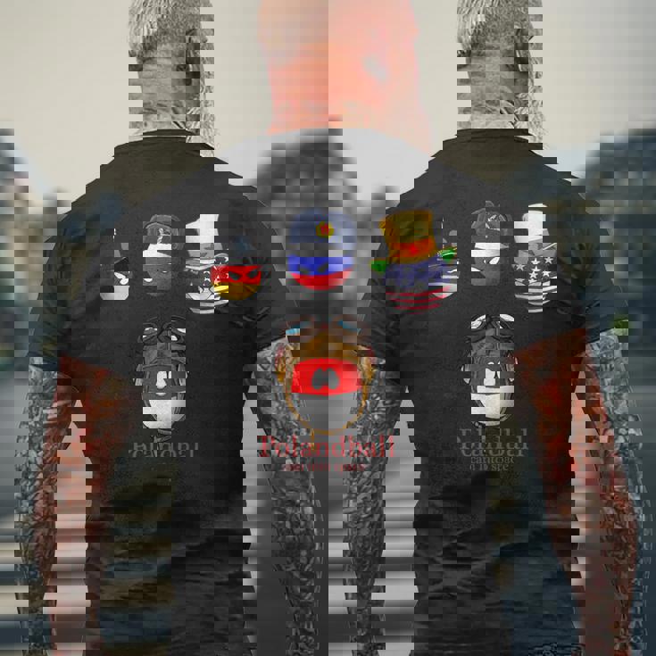 カントリー・ボール メンズTシャツ バックプリント 高齢者への贈り物