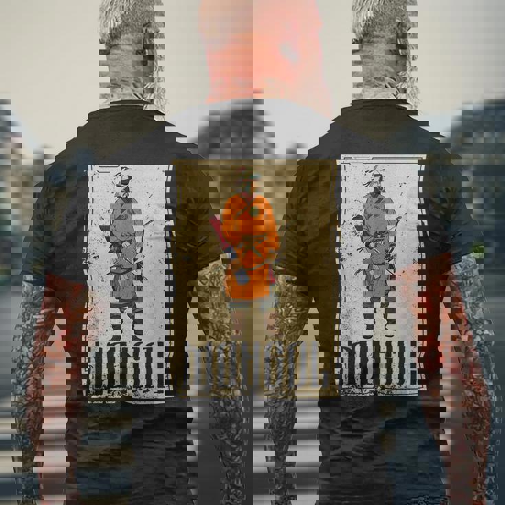 カーン・チンギス国家アジアモンゴル系征服戦士 メンズTシャツ バックプリント 高齢者への贈り物