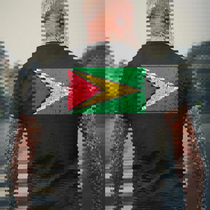 ガイアナ国旗グラフィック メンズ レディース キッズ メンズTシャツ バックプリント 高齢者への贈り物