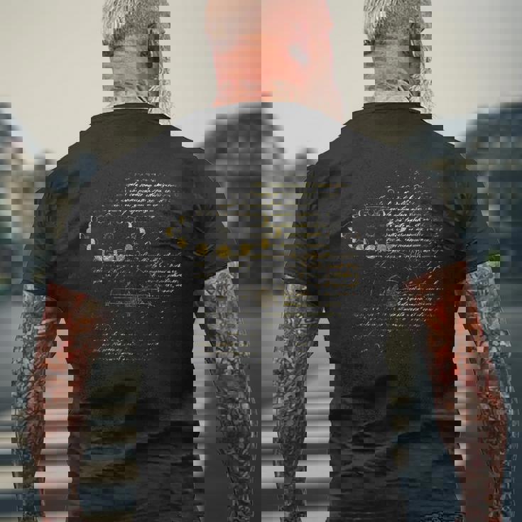 ガリレオ 物理学者 哲学者 天文学 数学 科学 メンズTシャツ バックプリント 高齢者への贈り物