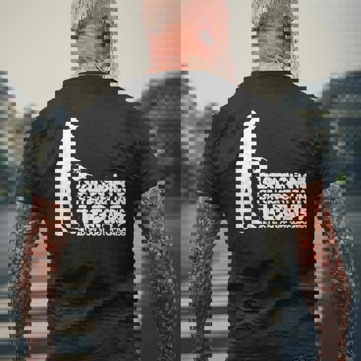 ガーデンセラピー ガーデンシェッド ガーデンテーブル ホビー メンズTシャツ バックプリント 高齢者への贈り物