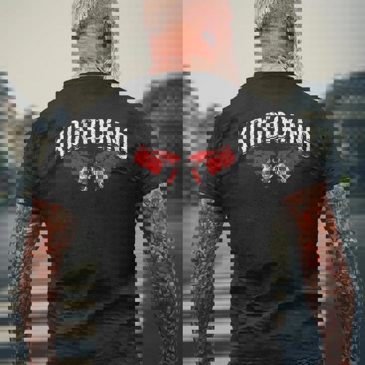 キックボクサー 格闘技 キックボクシング キックボクシング メンズTシャツ バックプリント 高齢者への贈り物