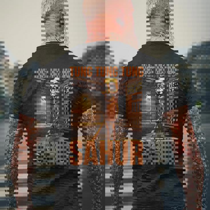 キッズ トレンド ミーム ブレイン イタリアン トゥング トゥン サフール メンズTシャツ バックプリント 高齢者への贈り物