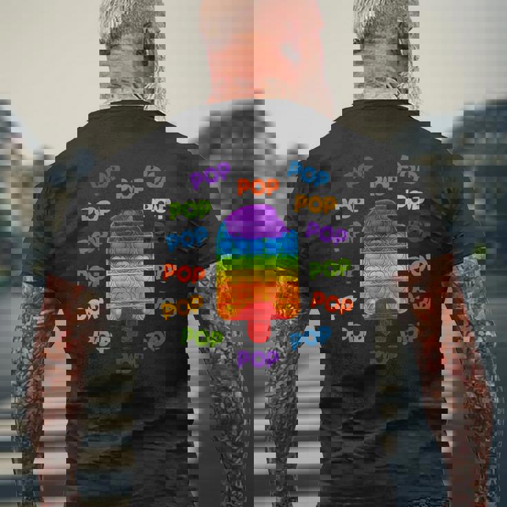 キッズポッププッシュ&ポップポップポップポップadhdストレス解消おもちゃ メンズTシャツ バックプリント 高齢者への贈り物