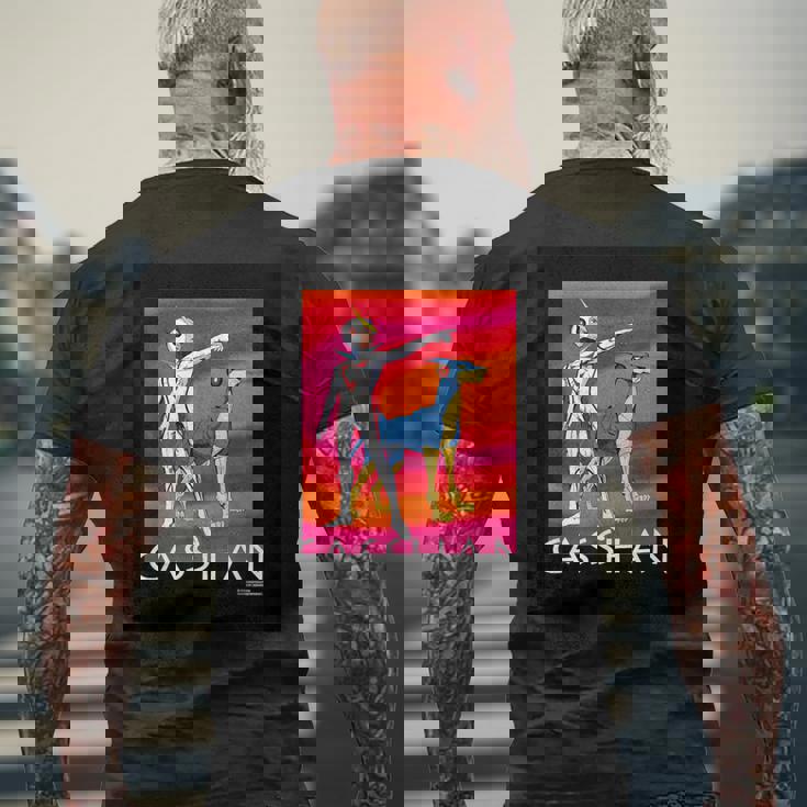 キャシャーン L メンズTシャツ バックプリント 高齢者への贈り物