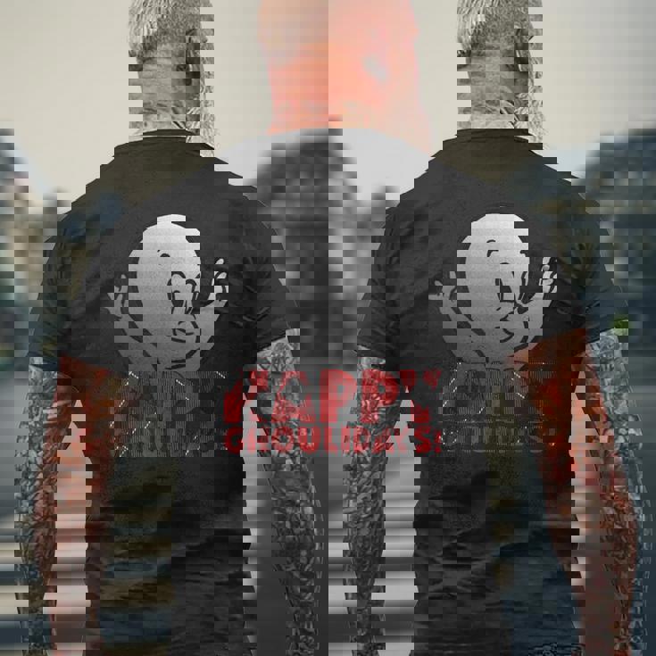 キャスパー・ザ・フレンドリー・ゴースト ヴィンテージ Happy Ghoulidays メンズTシャツ バックプリント 高齢者への贈り物