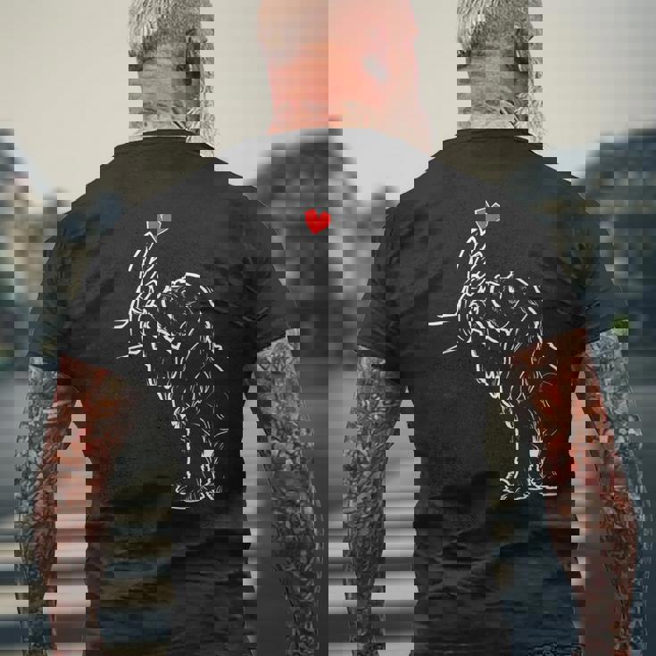 キャバリアキングチャールズスパニエルラブかわいいスパニエル メンズTシャツ バックプリント 高齢者への贈り物