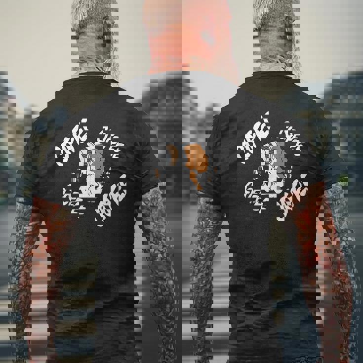 キャバリエ キング チャールズ スパニエル 犬 コーヒー メンズTシャツ バックプリント 高齢者への贈り物