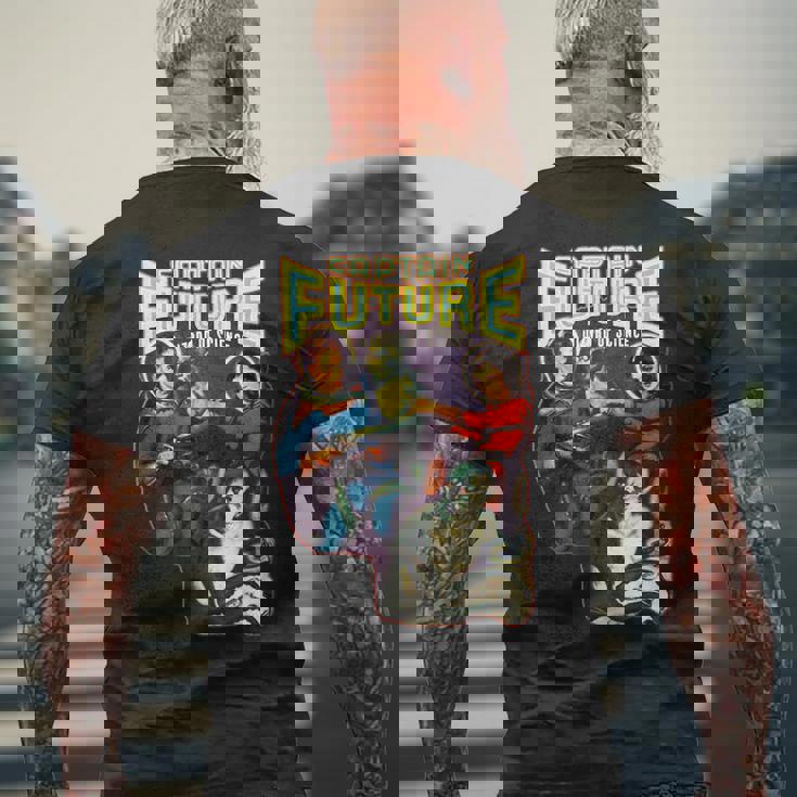 キャプテンフューチャー ヴィンテージfパルプアート メンズTシャツ バックプリント 高齢者への贈り物