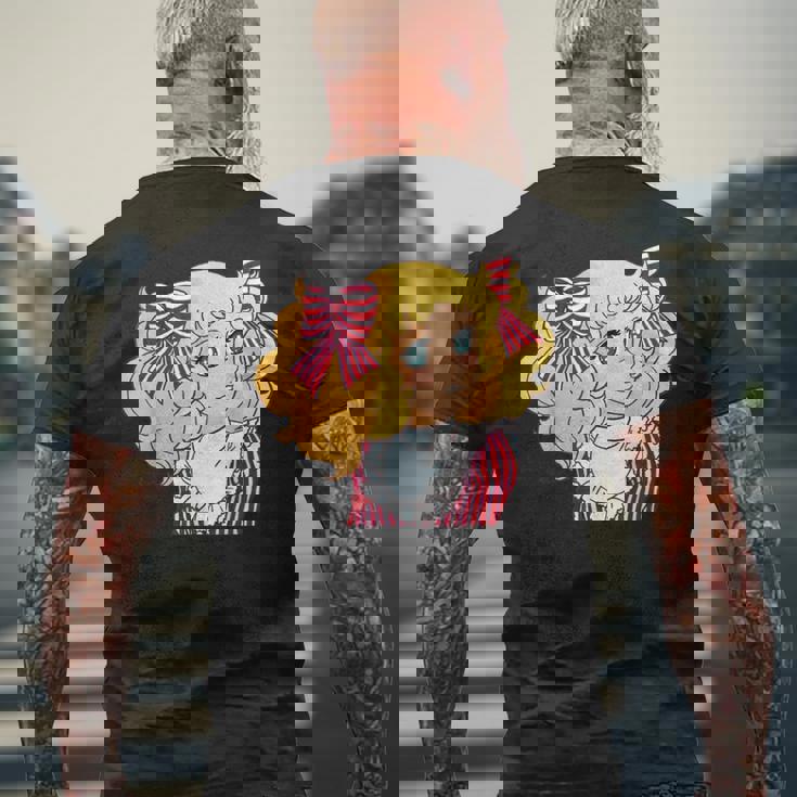 キャンディ キャンディ 日本 レトロ ヴィンテージ 80年代 アニメ 漫画 メンズTシャツ バックプリント 高齢者への贈り物