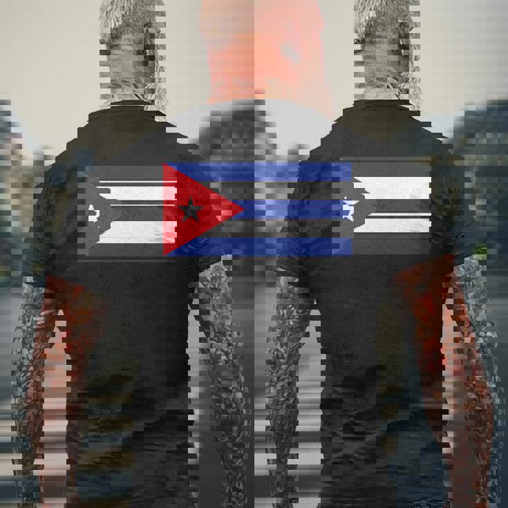 キューバ国旗 メンズTシャツ バックプリント 高齢者への贈り物