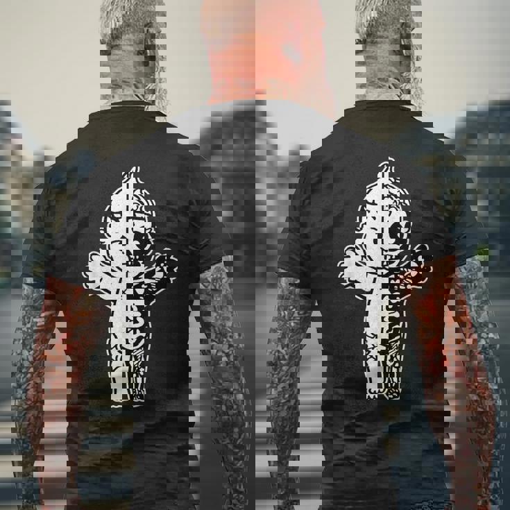 キューピー ベビー スケルトン ゾンビ メンズTシャツ バックプリント 高齢者への贈り物