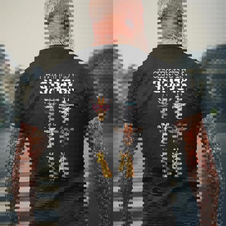 キリン オーナメント キリン グッズ アニマル プリント キリン 6 パック メンズTシャツ バックプリント 高齢者への贈り物