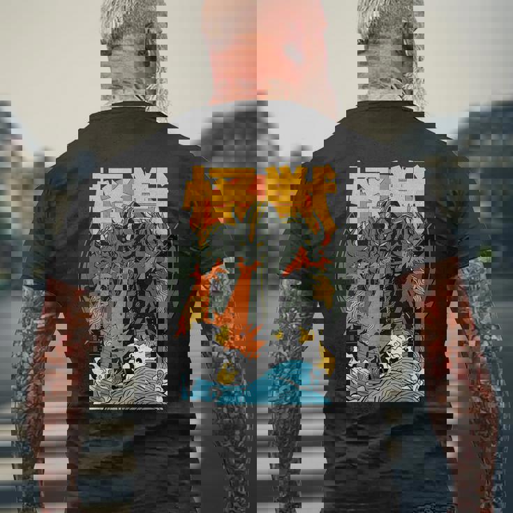 キングギドラ サンセット 和 メンズTシャツ バックプリント 高齢者への贈り物