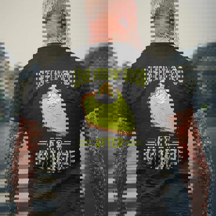 キー ライム パイ フィーリング グッドレモンパイ デザート フロリダパイ メンズTシャツ バックプリント 高齢者への贈り物