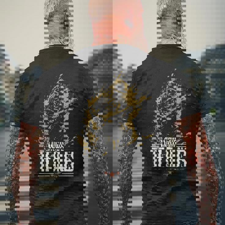 ギタリストのためのブルース・ミュージック・ギター ヴィンテージ 長袖tシャツ メンズTシャツ バックプリント 高齢者への贈り物