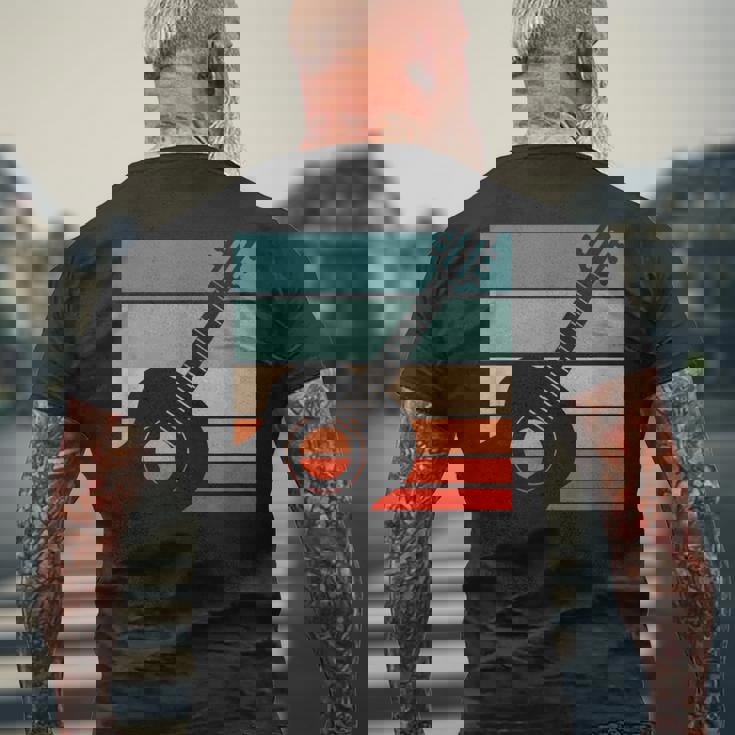 ギター レトロスタイル ビンテージ メンズTシャツ バックプリント 高齢者への贈り物