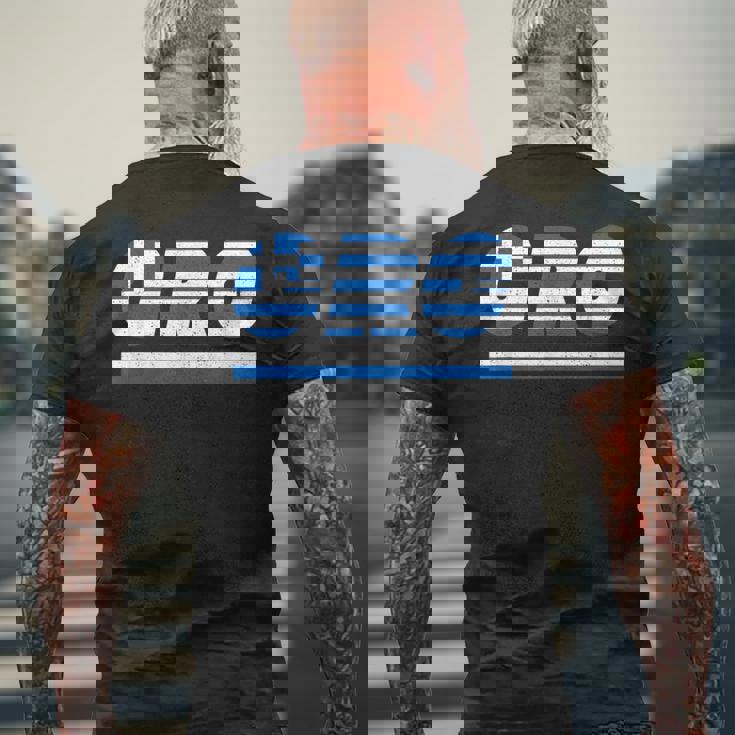 ギリシャのデザイン。フラグ付きのギリシャの衣装 Grc メンズTシャツ バックプリント 高齢者への贈り物