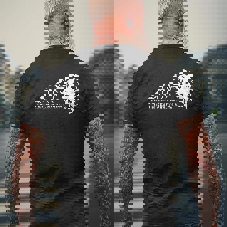 クトゥルフ神話 進化論 ラブクラフト ロールプレイ メンズTシャツ バックプリント 高齢者への贈り物