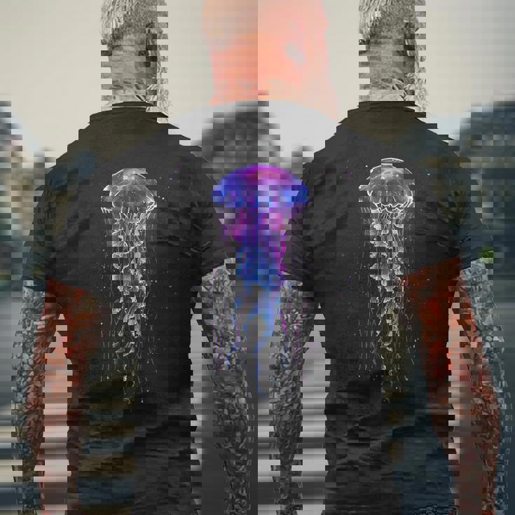 クラゲ 海 海洋 動物愛好家 海洋哺乳類 アートワーク メンズTシャツ バックプリント 高齢者への贈り物