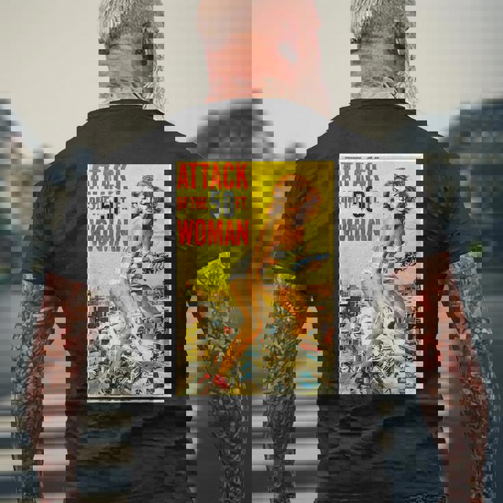 クラシック ハロウィン モンスター ポスター ホラー映画 メンズTシャツ バックプリント 高齢者への贈り物