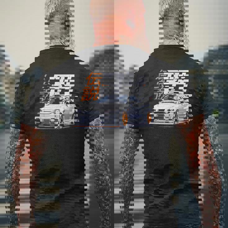 クラシック ホワイト レジェンダリー R34 リバティウォーク Jdm スカイライン メンズTシャツ バックプリント 高齢者への贈り物