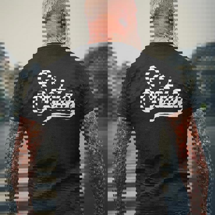 クラシックなミネソタ・ソタ州スクリプト 北極星 メンズTシャツ バックプリント 高齢者への贈り物