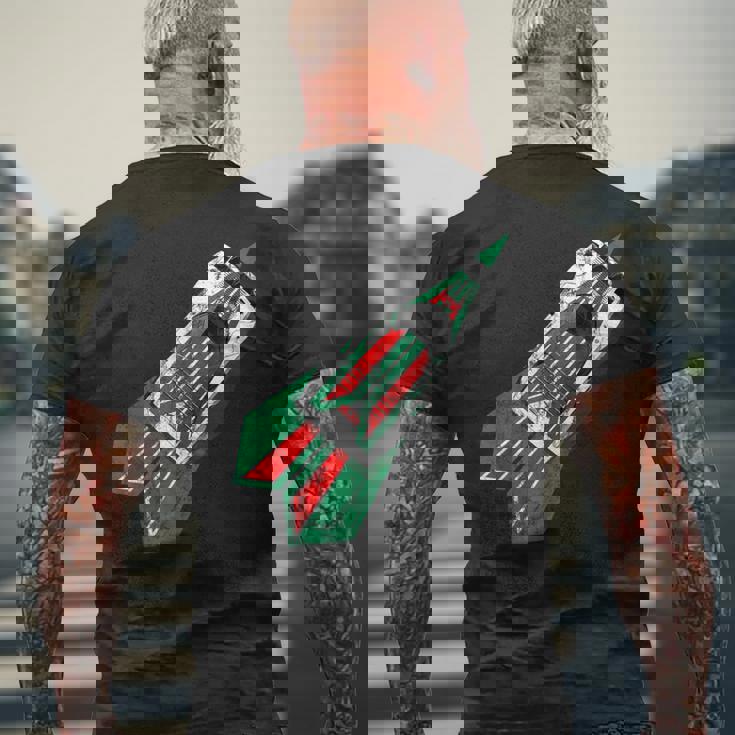 クラシックラリーカーヴィンテージカーレーシングとモータースポーツリバリー メンズTシャツ バックプリント 高齢者への贈り物